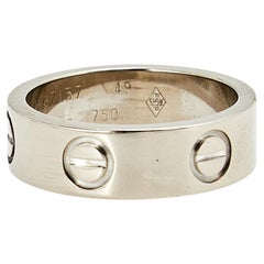 Cartier Love 18K White Gold Ring Size 49