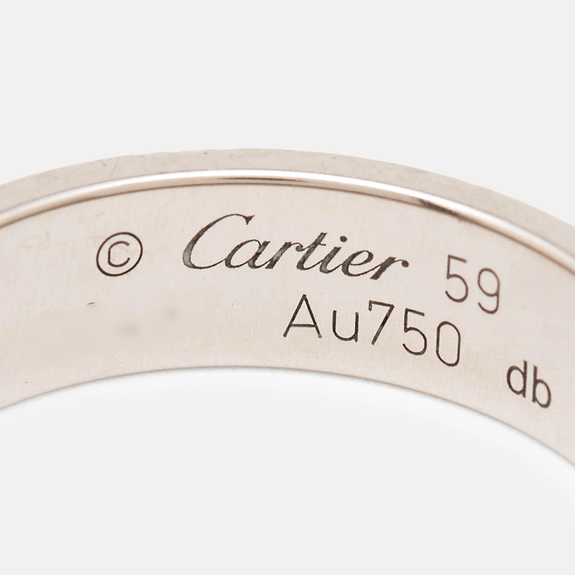 Cartier Love 18k Weißgold Ring Größe 59 2