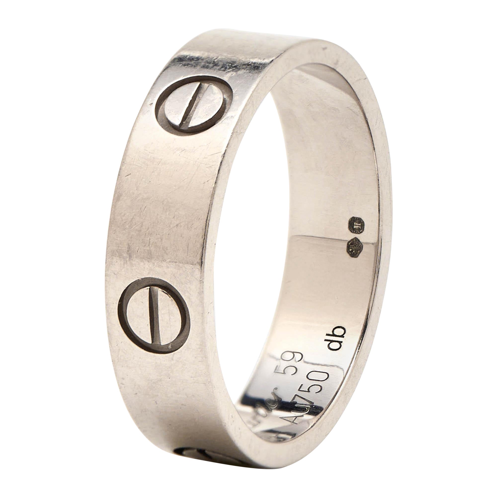Cartier Love 18k White Gold Ring Size 59