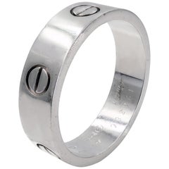 Cartier Love 18K White Gold Ring Wedding Band Size 64 US 10.75