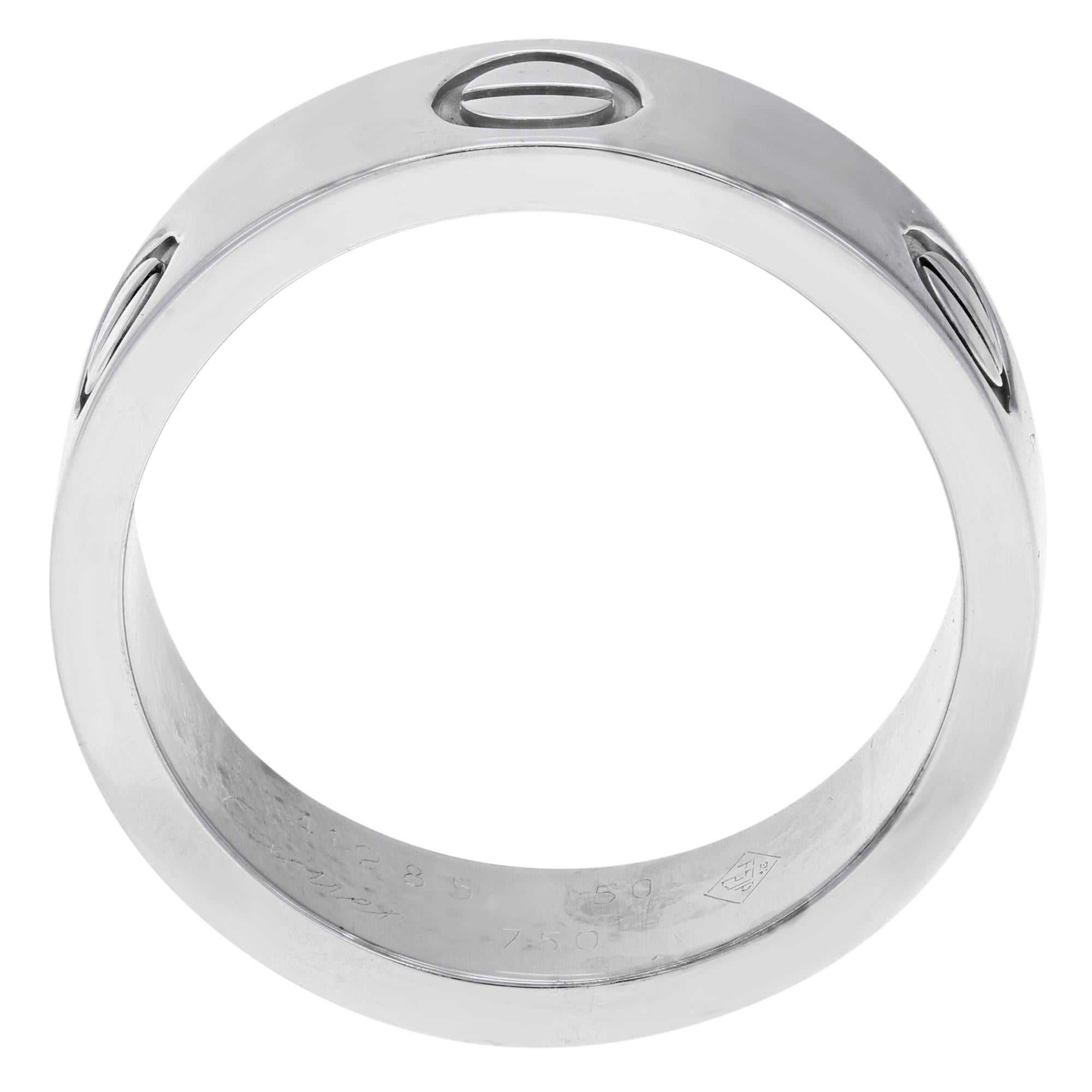 cartier love ring white gold