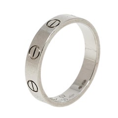 Cartier Love 18K White Gold Wedding Band Ring Size 52
