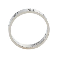 Cartier Love 18K White Gold Wedding Band Ring Size 54