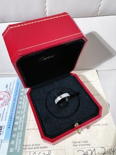 Cartier Love 18K White‑Gold Pave‑Set Diamond Wide‑Band Ring