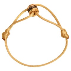 Cartier Love 18k Yellow and Rose 4 Diamond Sevres Porcelain Cord Bracelet