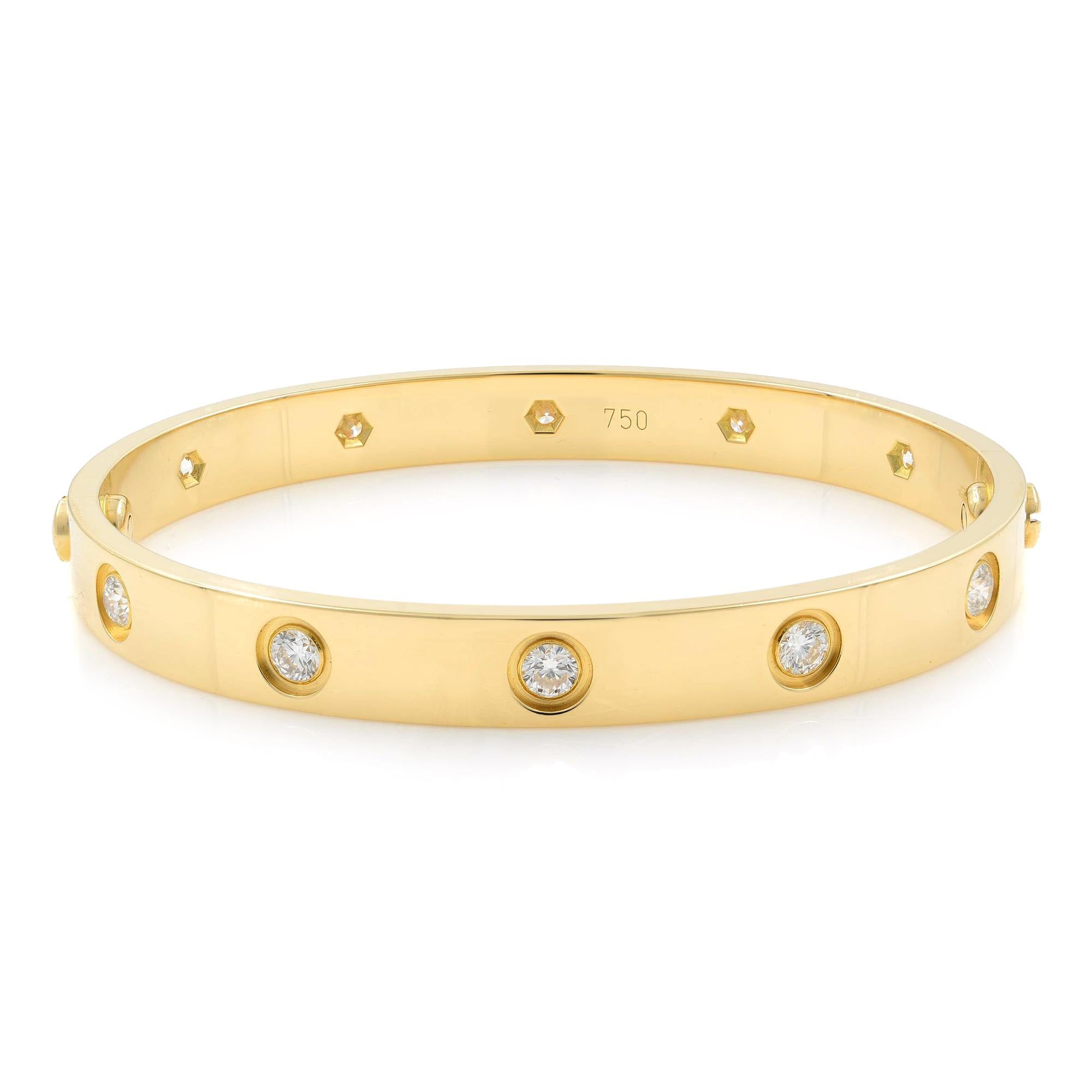 cartier diamond gold bracelet