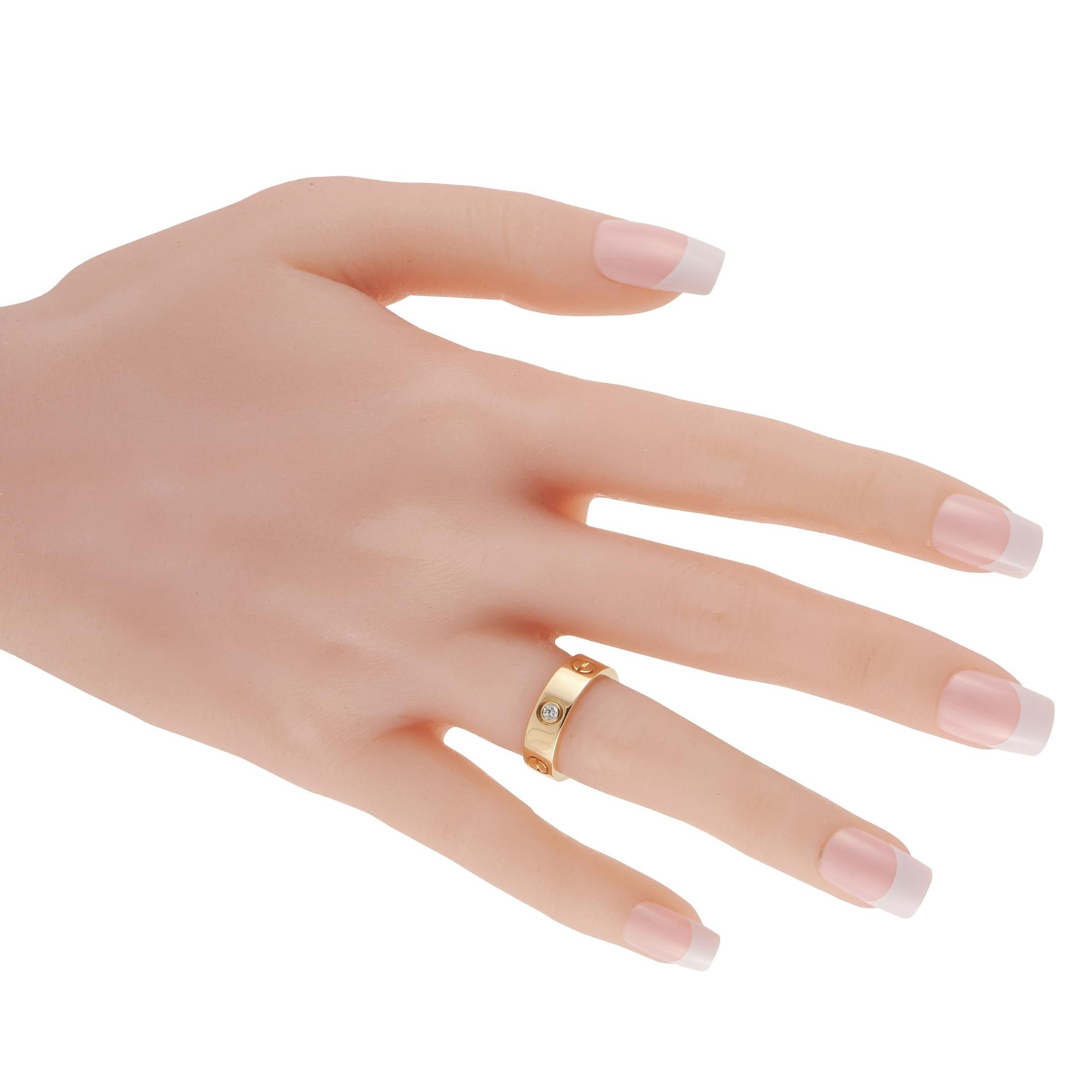 cartier love ring 3 diamonds