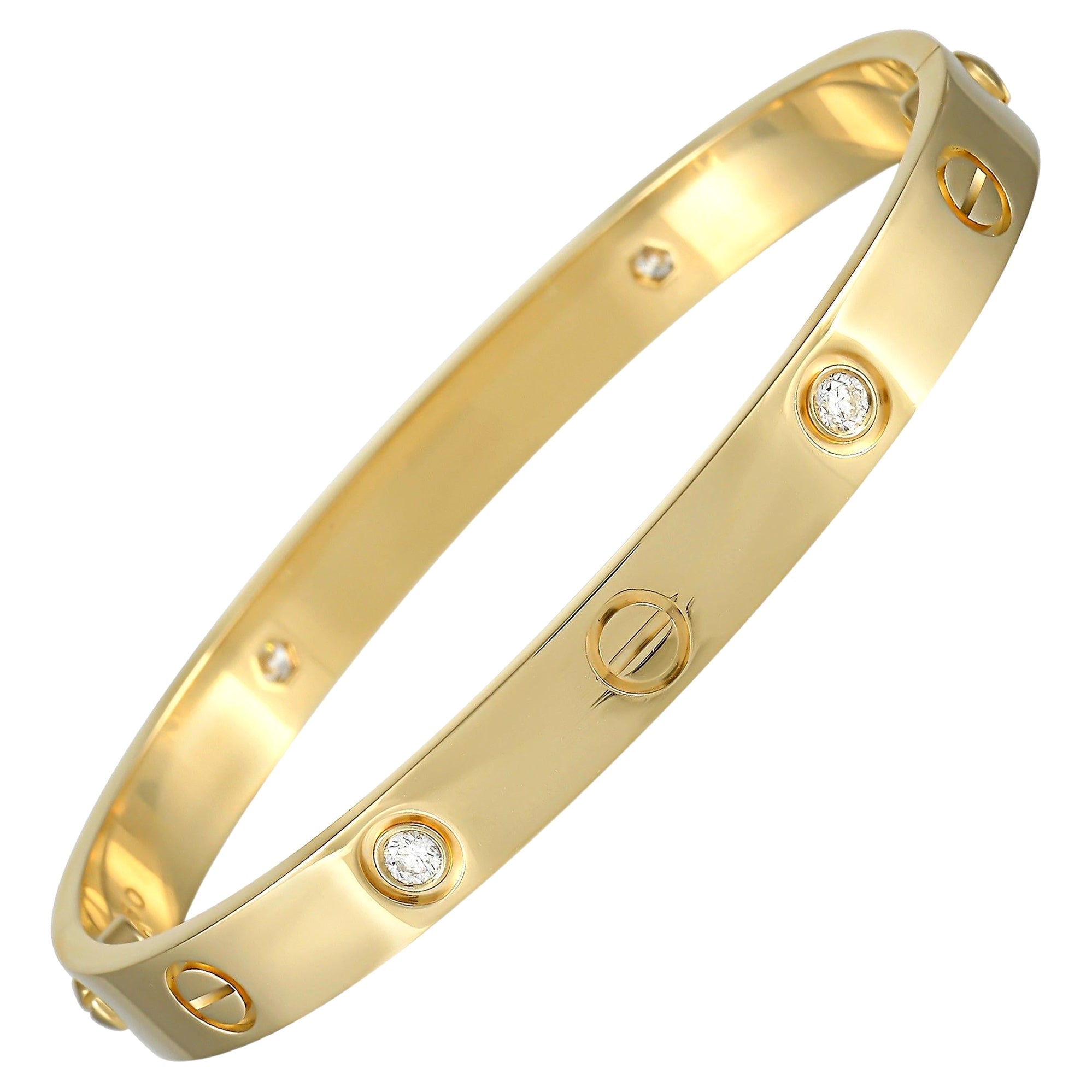 Cartier LOVE Armband aus 18 Karat Gelbgold mit 4 Diamanten