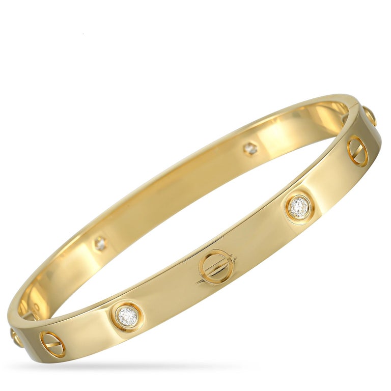 Cartier LOVE Diamonds 18 Carats Yellow Gold Bracelet – Les Pierres