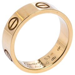 Cartier LOVE 18K Yellow Gold Band Ring 53