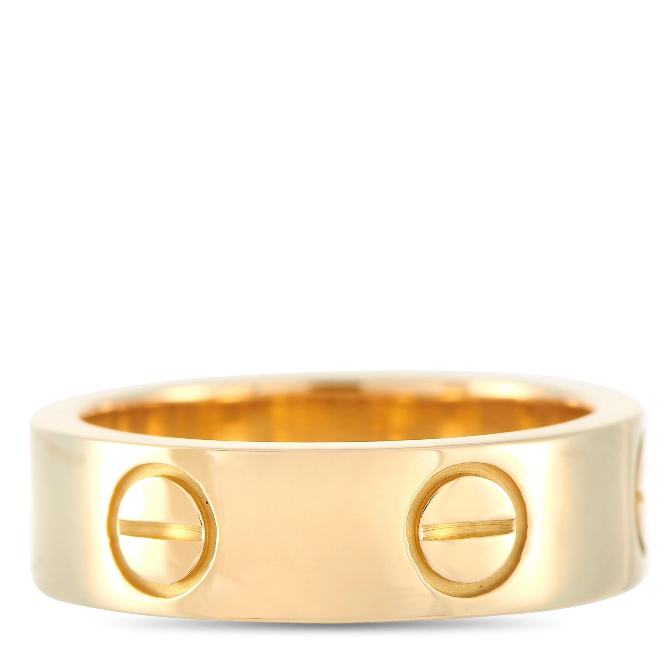 Cartier LOVE Bandring aus 18 Karat Gelbgold für Damen oder Herren