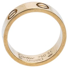 Cartier Love 18K Yellow Gold Band Ring Size 51
