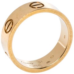 Cartier LOVE 18K Yellow Gold Band Ring Size 51