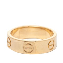 Cartier Love 18K Yellow Gold Band Ring Size 52