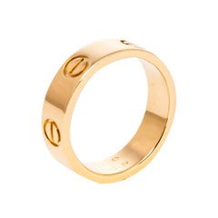 Cartier Love 18K Yellow Gold Band Ring Size 52