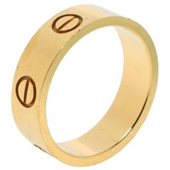 Cartier Love 18K Yellow Gold Band Ring Size 54