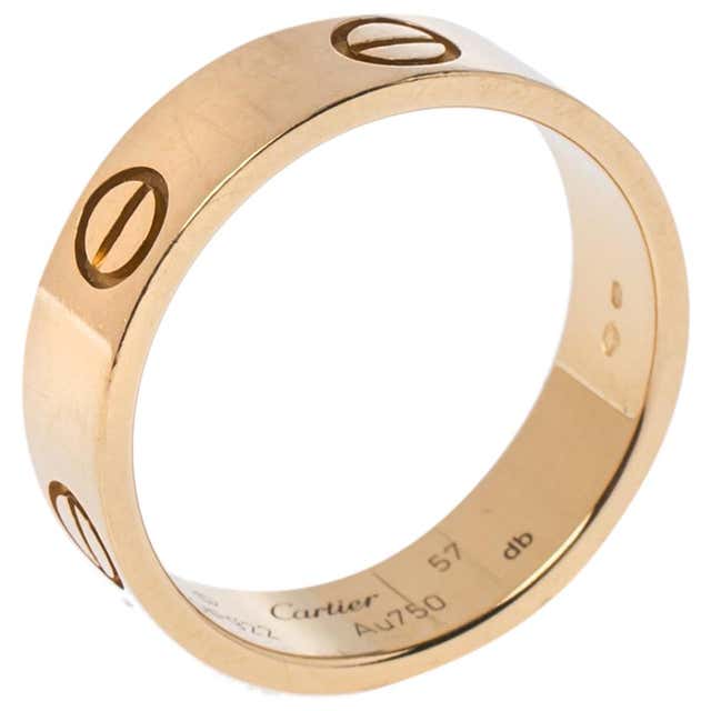 Cartier Love 18K Yellow Gold Band Ring Size 57 at 1stDibs | cartier ...