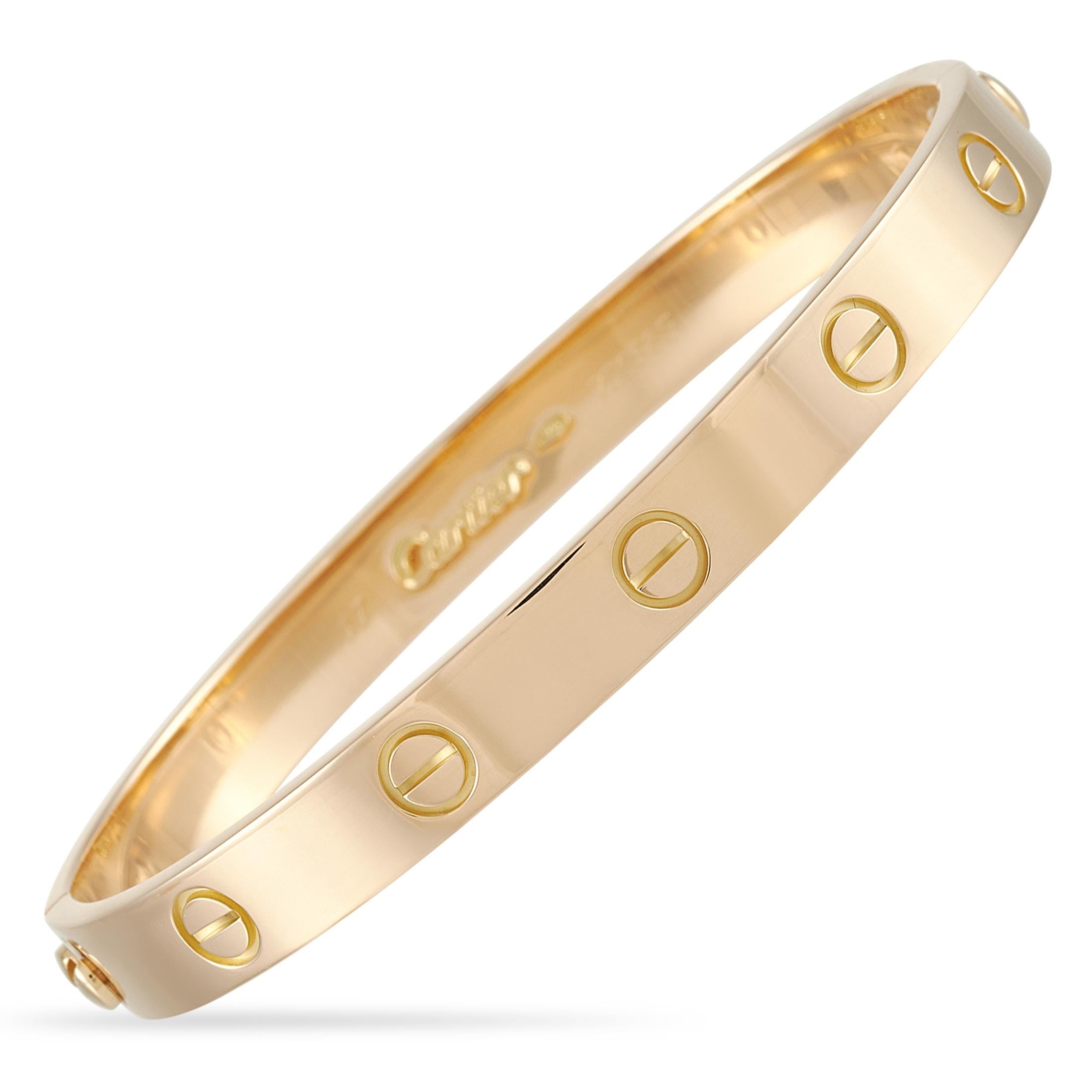 Cartier Love Armreif aus 18 Karat Gelbgold mit Schraubenzieher Damen
