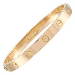 Cartier LOVE 18k Yellow Gold Bangle Bracelet with Screwdriver