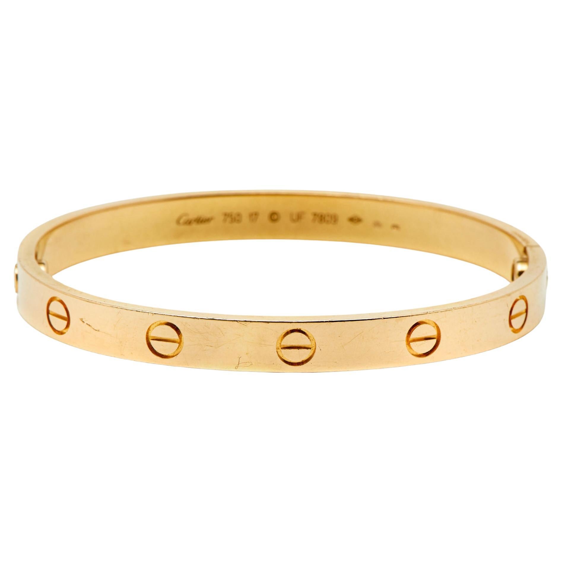 Cartier Love 18K Gelbgold-Armband 17