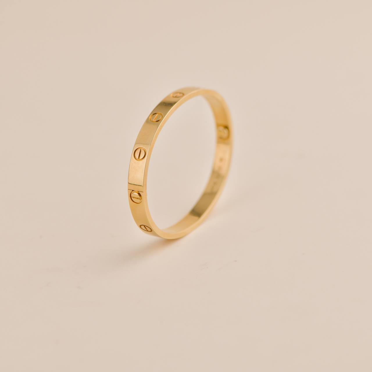 da uomo o donna Cartier Love Bracciale in oro giallo 18k misura 16