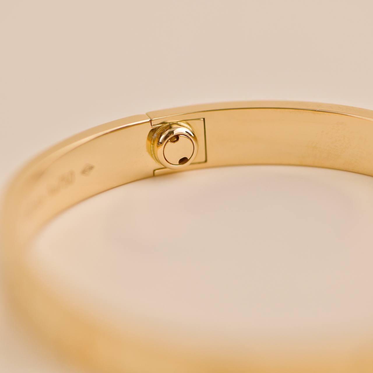 Cartier Love 18k Yellow Gold Bracelet Size 16 3