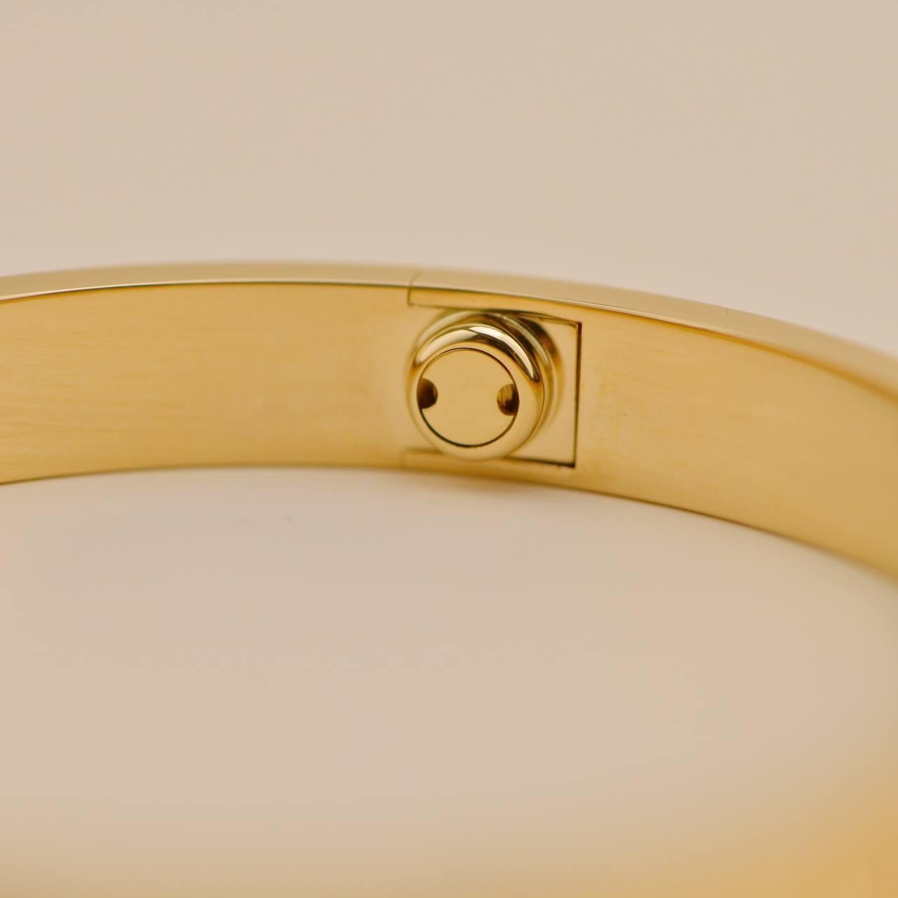 Cartier Love Bracciale in oro giallo 18 carati misura 16 in vendita 2
