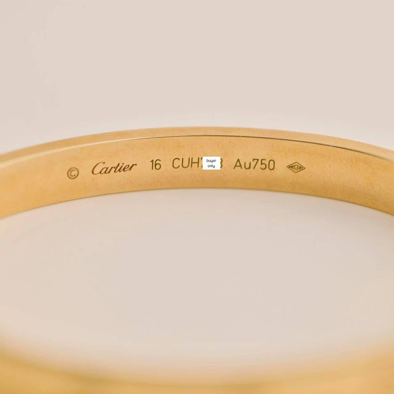 Cartier Love Bracciale in oro giallo 18k misura 16 3
