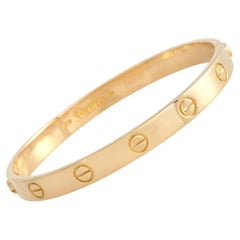 Cartier LOVE 18K Yellow Gold Bracelet Size 16