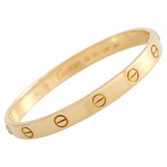 Cartier Love 18K Yellow Gold Bracelet Size 16
