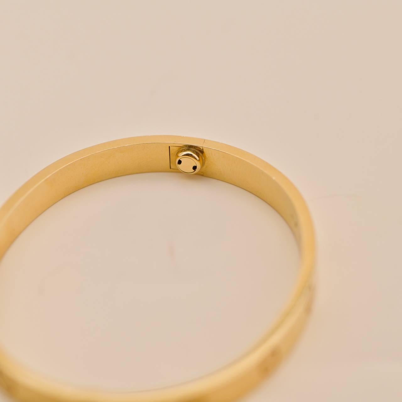 Cartier Love 18 Karat Gelbgold Armband Größe 17 2