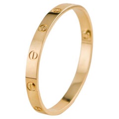 Cartier Love 18k Yellow Gold Bracelet Size 17