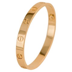 Cartier Love 18K Yellow Gold Bracelet Size 17