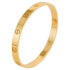 Cartier Love 18K Yellow Gold Bracelet Size 17