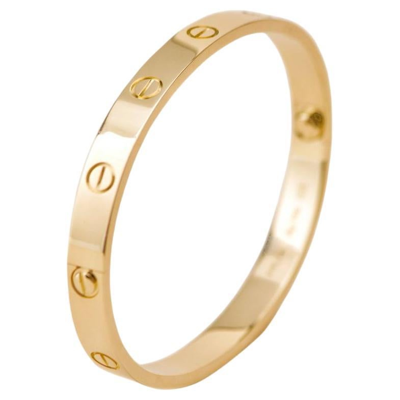 Cartier Love 18K Yellow Gold Bracelet Size 17