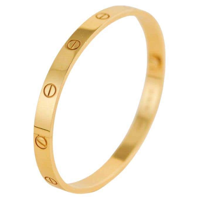 Cartier Love 18K Yellow Gold Bracelet Size 18 at 1stDibs | cartier ...