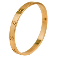 Cartier Love 18K Yellow Gold Bracelet Size 18