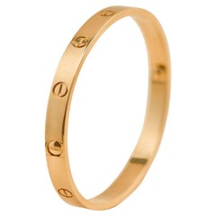 Cartier Love 18k Yellow Gold Bracelet Size 18