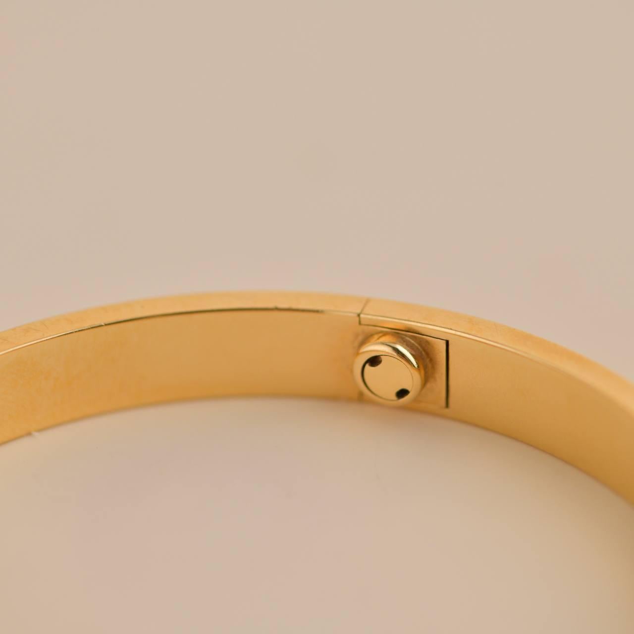 Cartier Love 18K Yellow Gold Bracelet Size 19 1