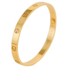 Cartier Love 18K Yellow Gold Bracelet Size 19