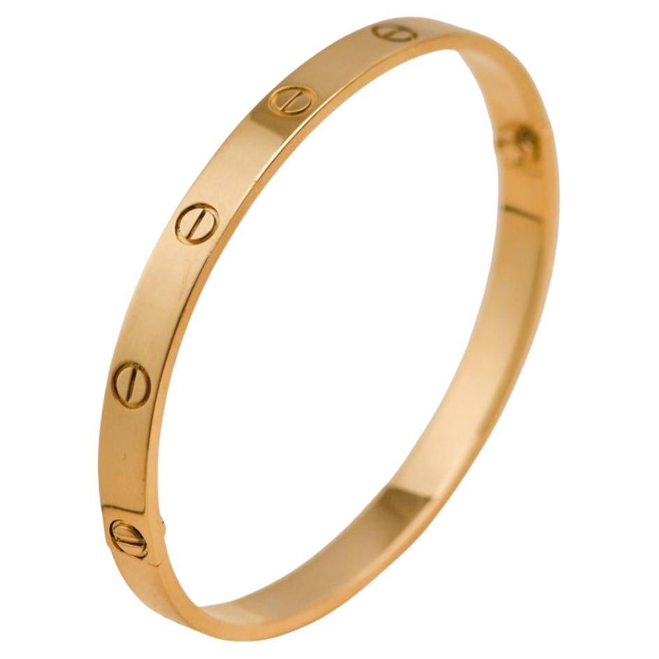 Cartier Love Bracelet en or jaune 18 carats, taille 19 en vente