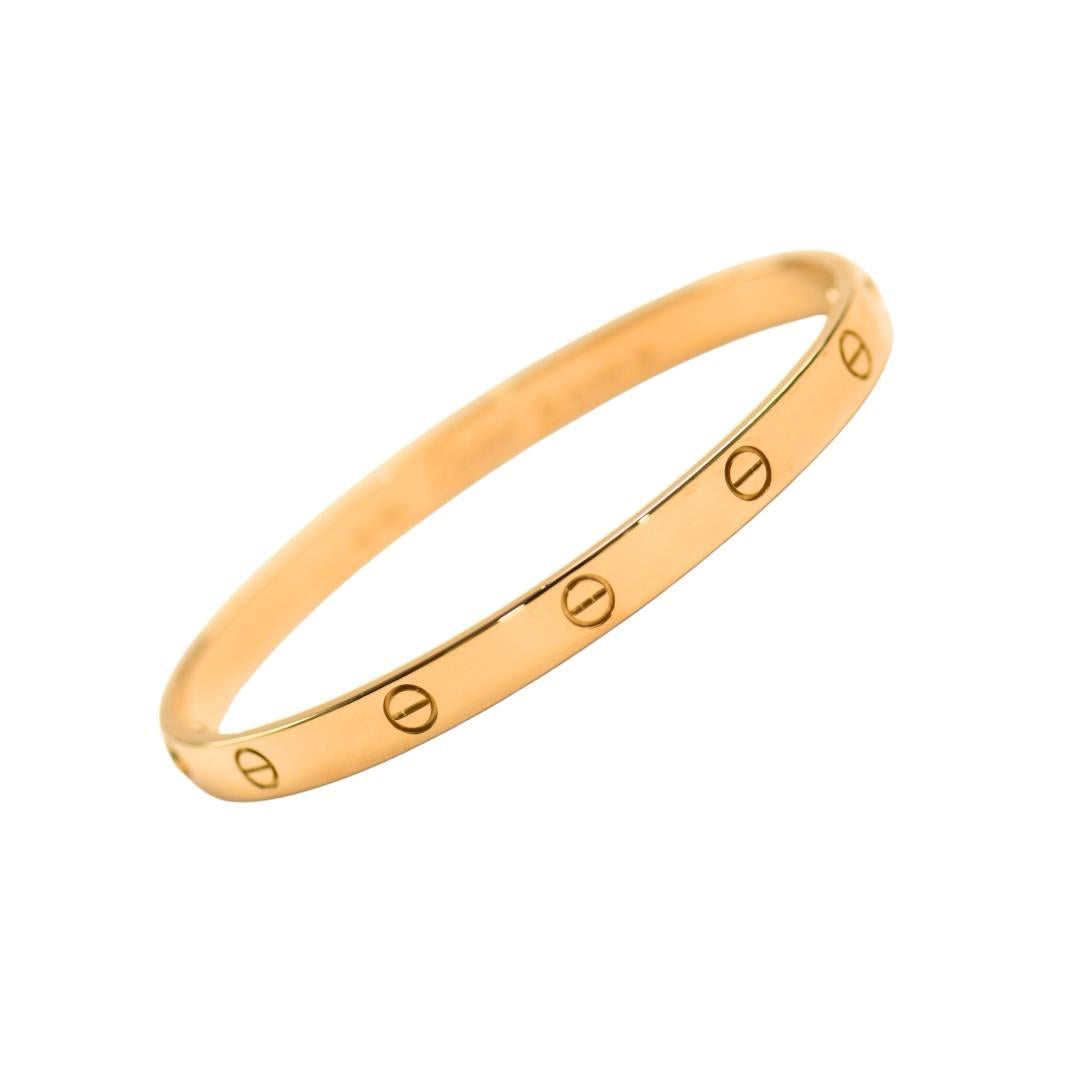 Cartier Love 18K Yellow Gold Bracelet Size 20 1
