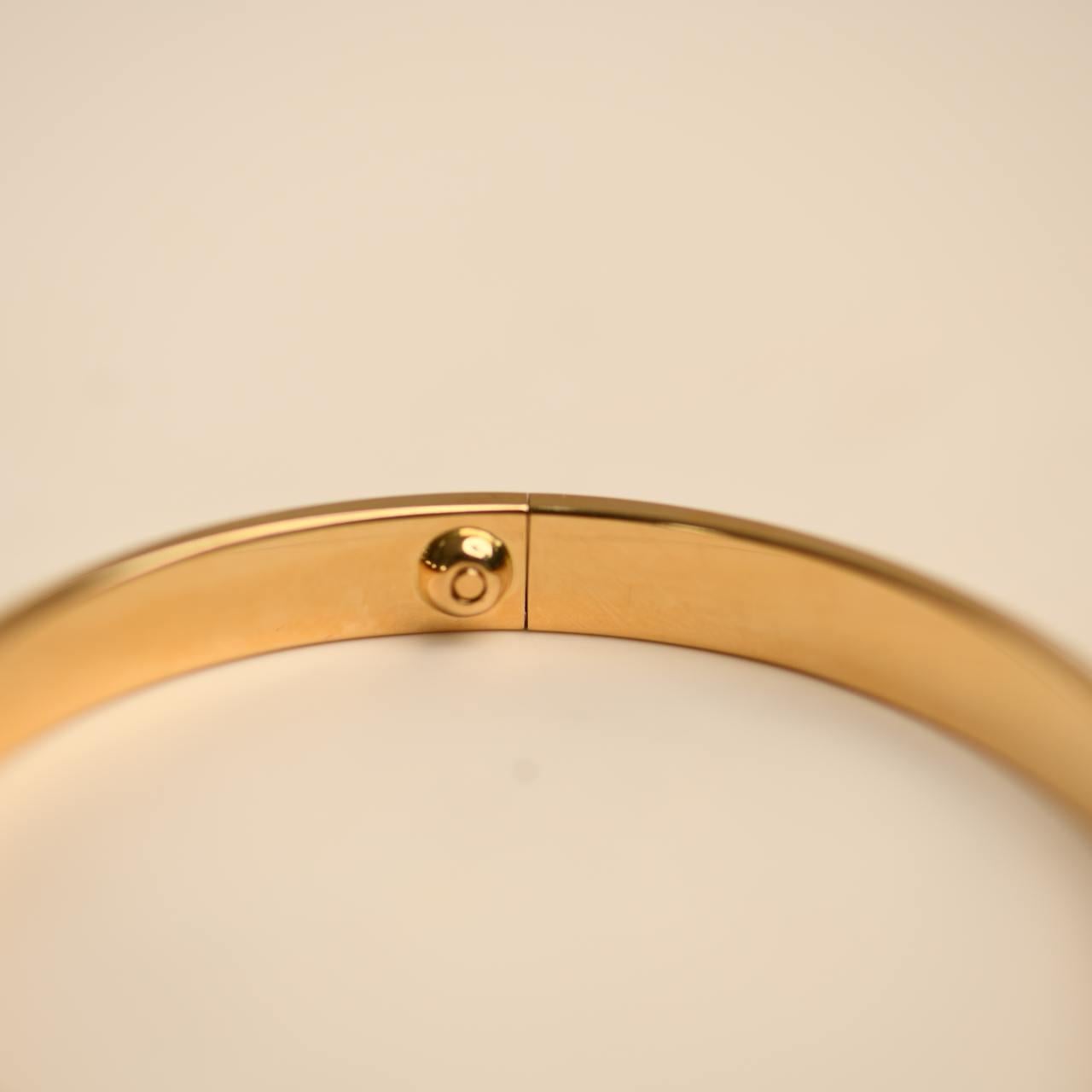 Cartier Love 18K Yellow Gold Bracelet Size 20 2