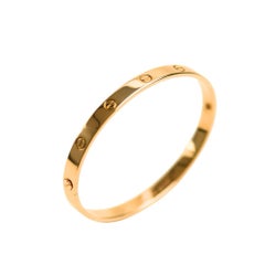 Cartier Love 18K Yellow Gold Bracelet Size 20