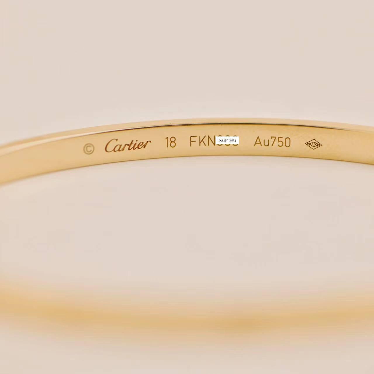 Cartier Love 18K Gelbgold-Armband, Modell Größe 18 1