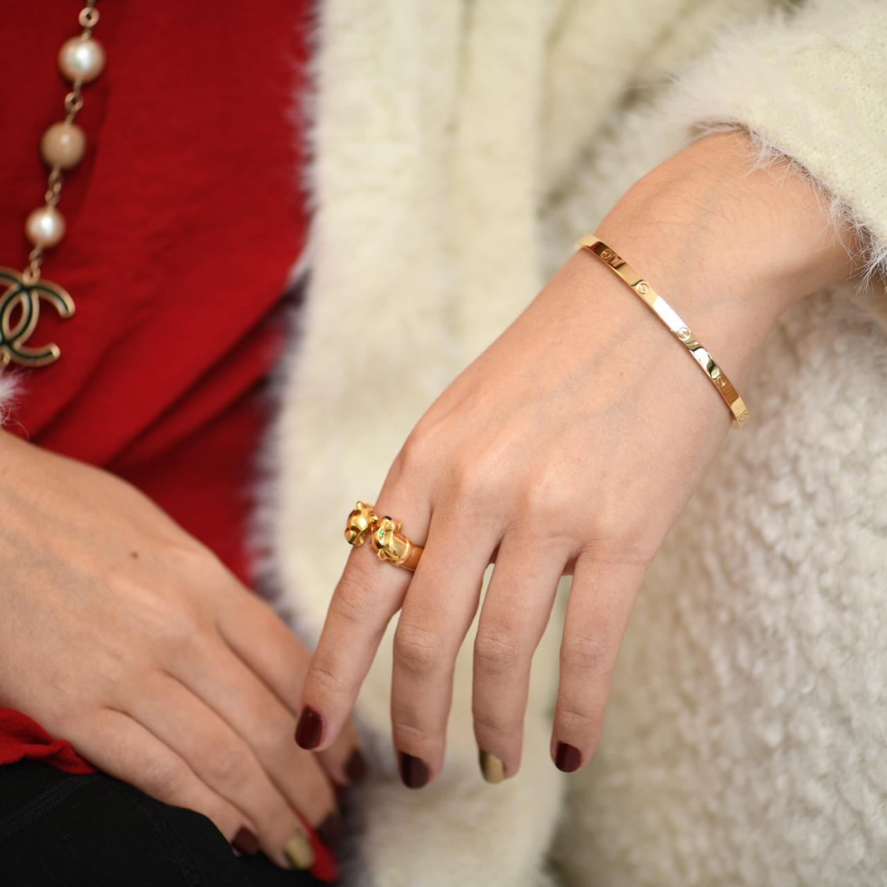 Cartier Love 18K Gelbgold-Armband, Modell Größe 18 für Damen oder Herren