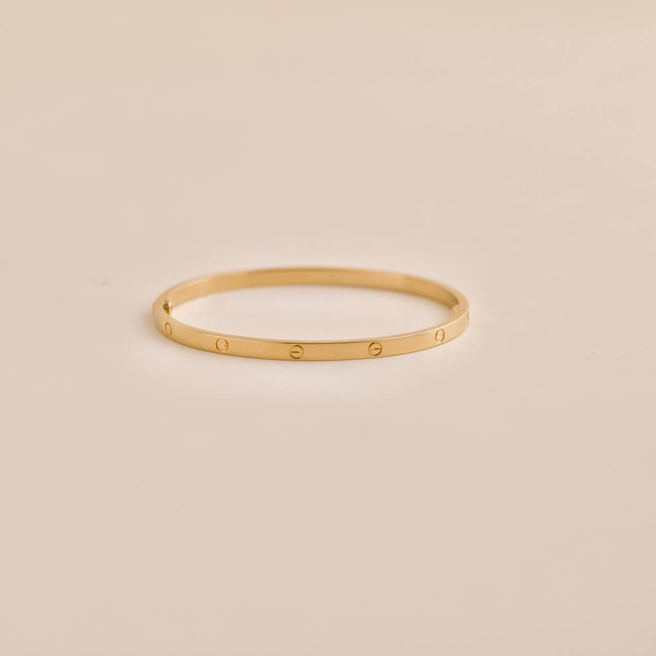 Cartier Love 18K Gelbgold-Armband, Modell Größe 18 2