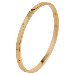 Cartier Love 18K Yellow Gold Bracelet Small Model Size 18