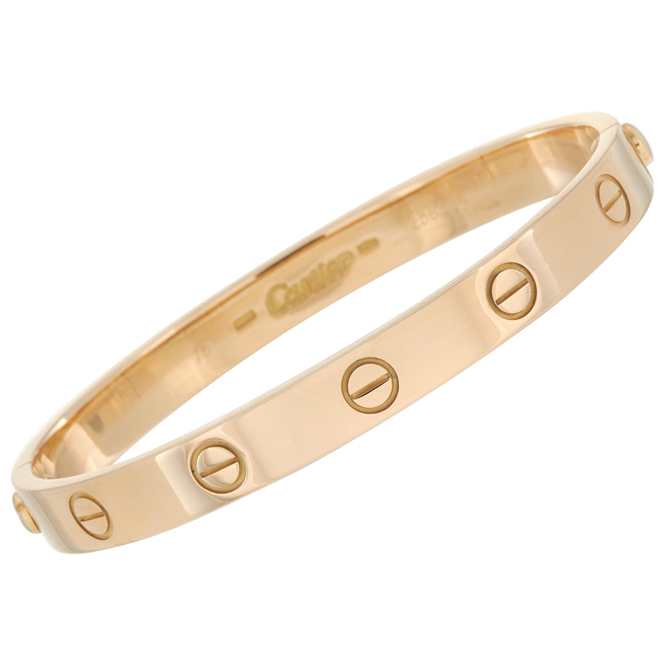 Cartier LOVE 18K Yellow Gold Bracelet with Screwdriver