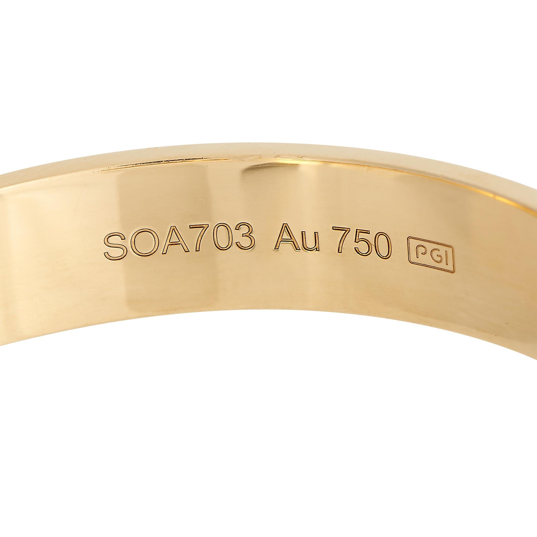 Cartier LOVE 18K Yellow Gold Cuff Bracelet Size 20 1